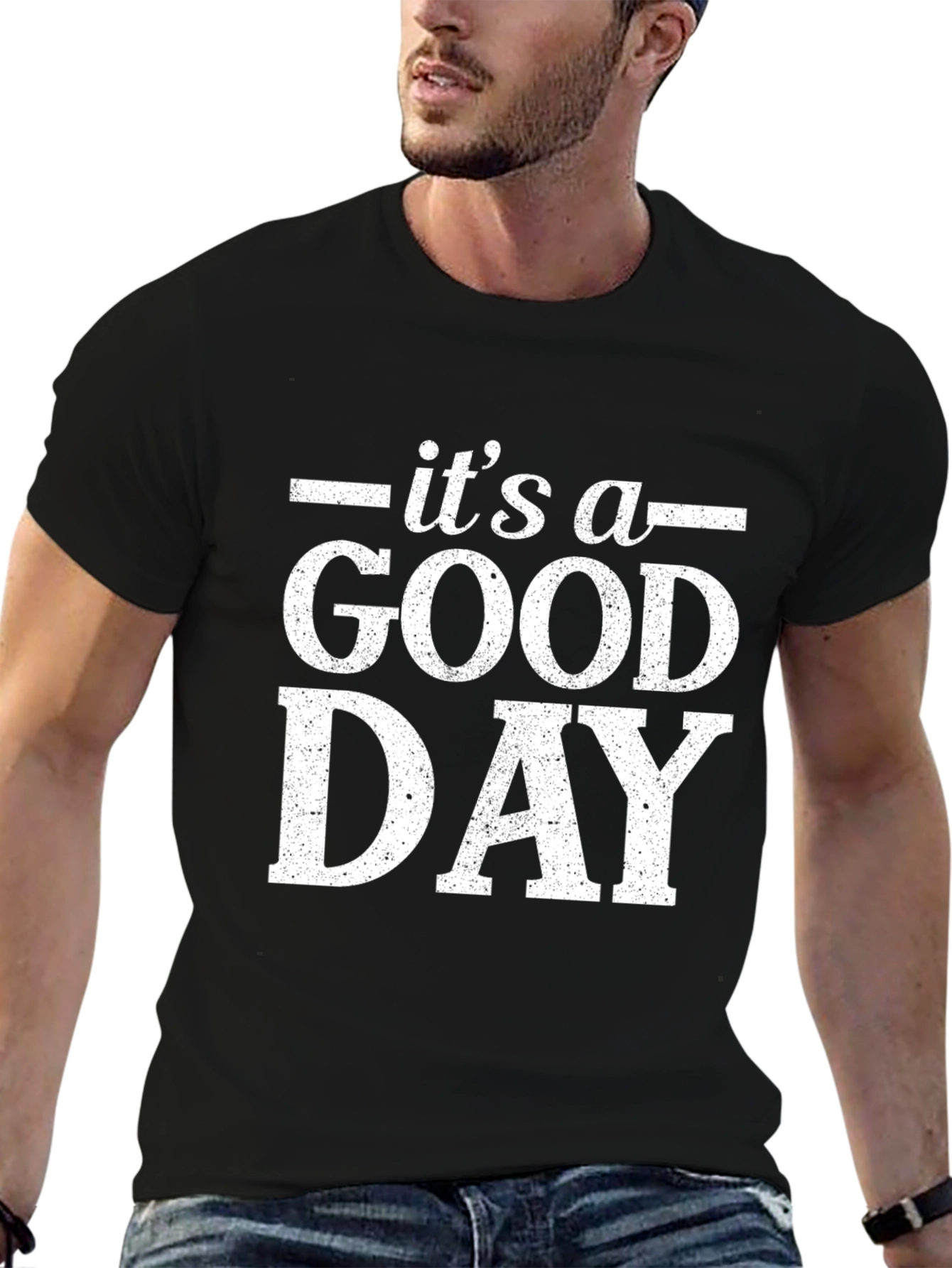 Its A Good Day Black Graphic T-Shirt