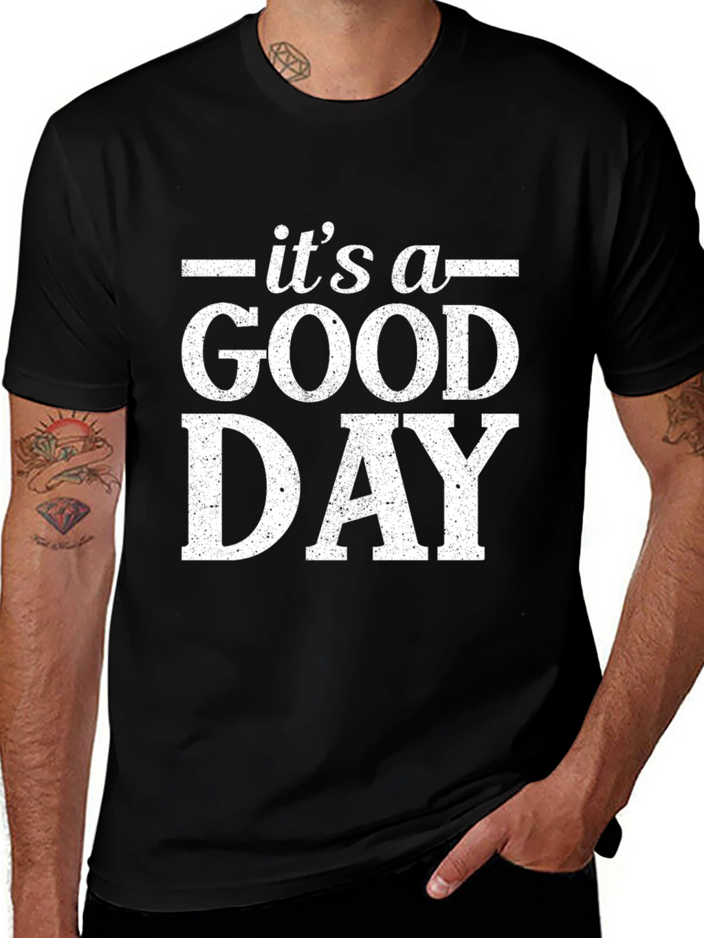Its A Good Day Black Graphic T-Shirt