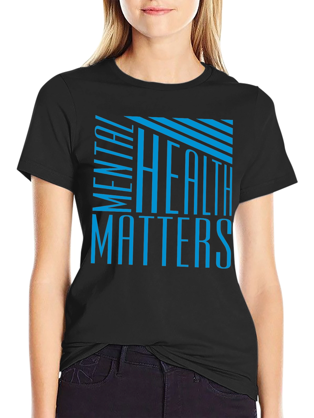 Mental Health Matters Black Graphic T-Shirt