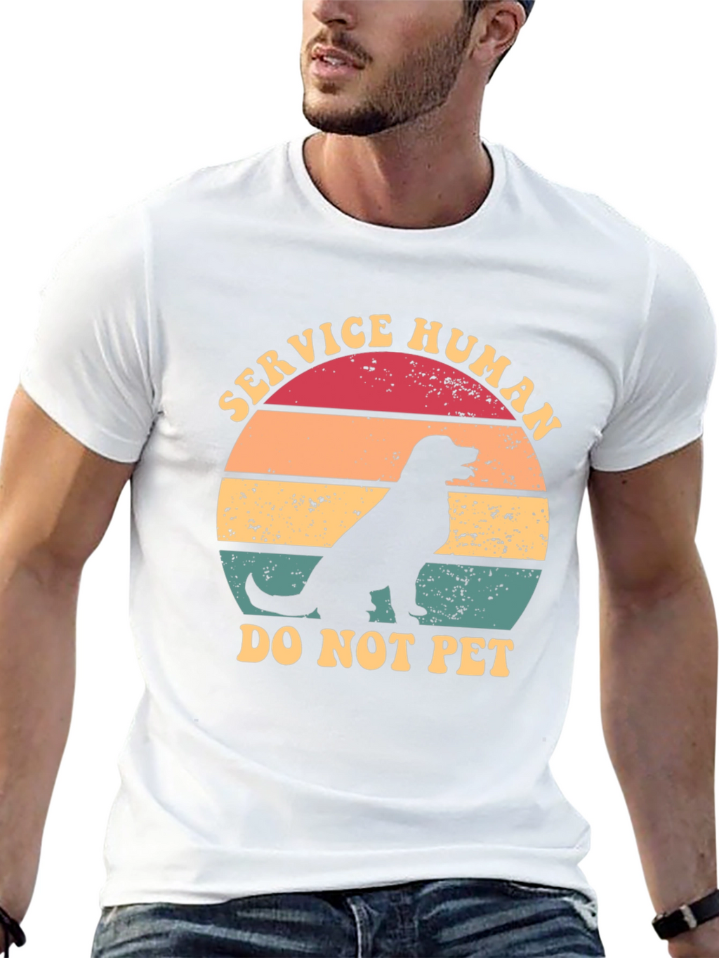Service Human Dog T-Shirt - Do Not Pet