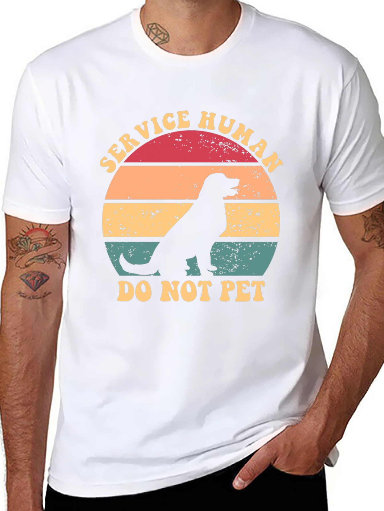 Service Human Dog T-Shirt - Do Not Pet