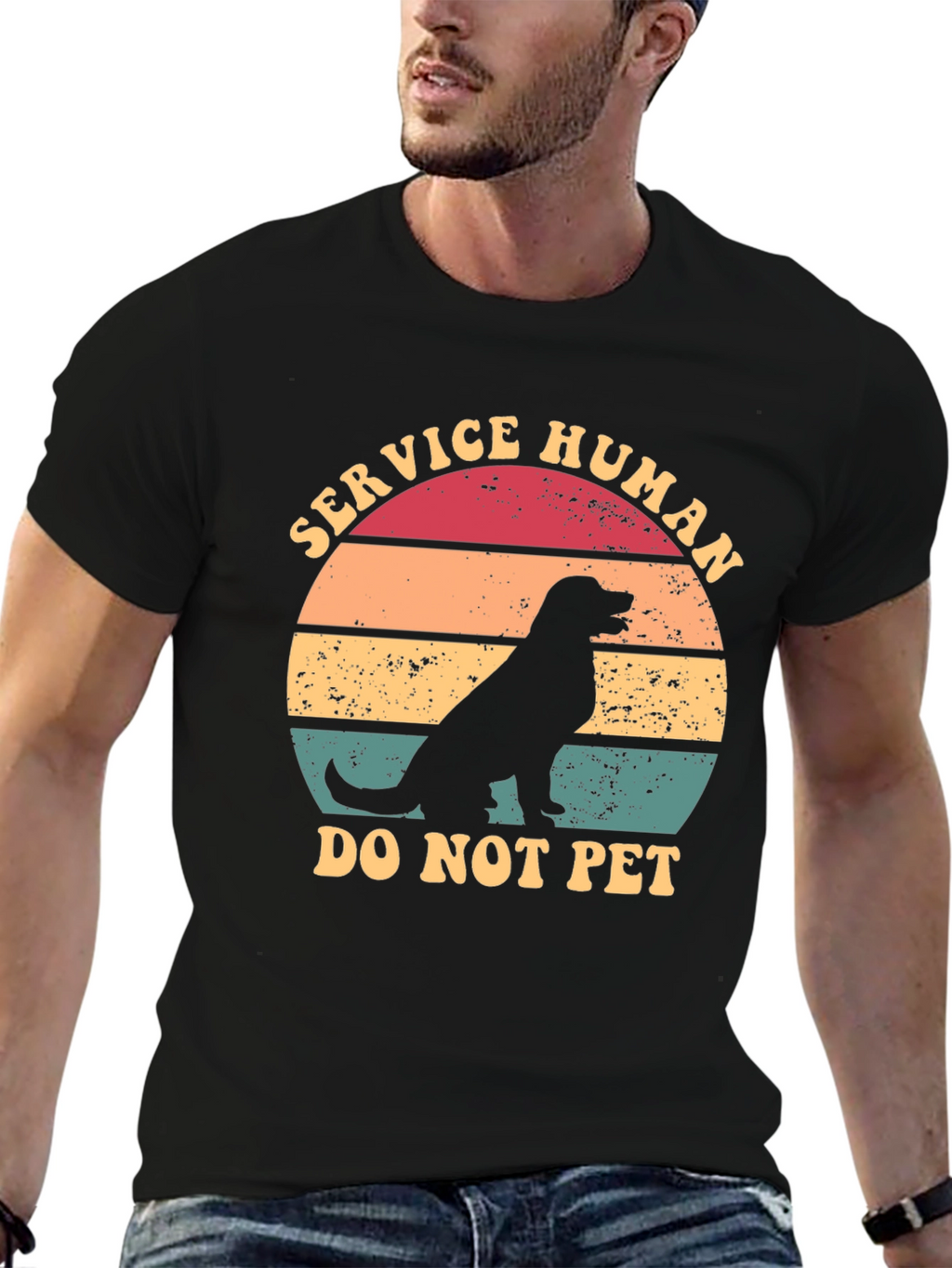 Service Human Dog T-Shirt - Do Not Pet