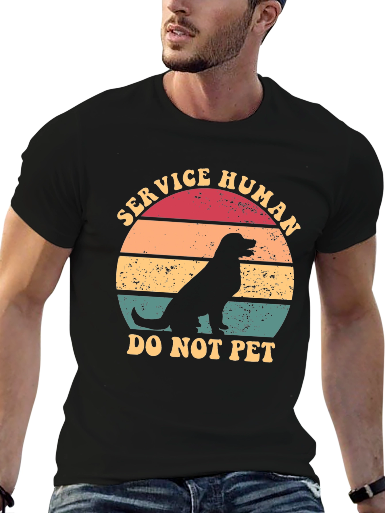 Service Human Dog T-Shirt - Do Not Pet