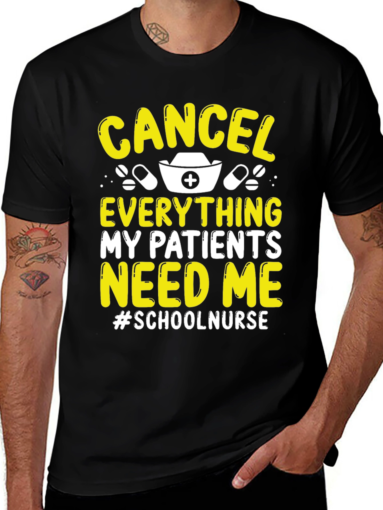 School Nurse T-Shirt: Cancel Everything Im Needed!