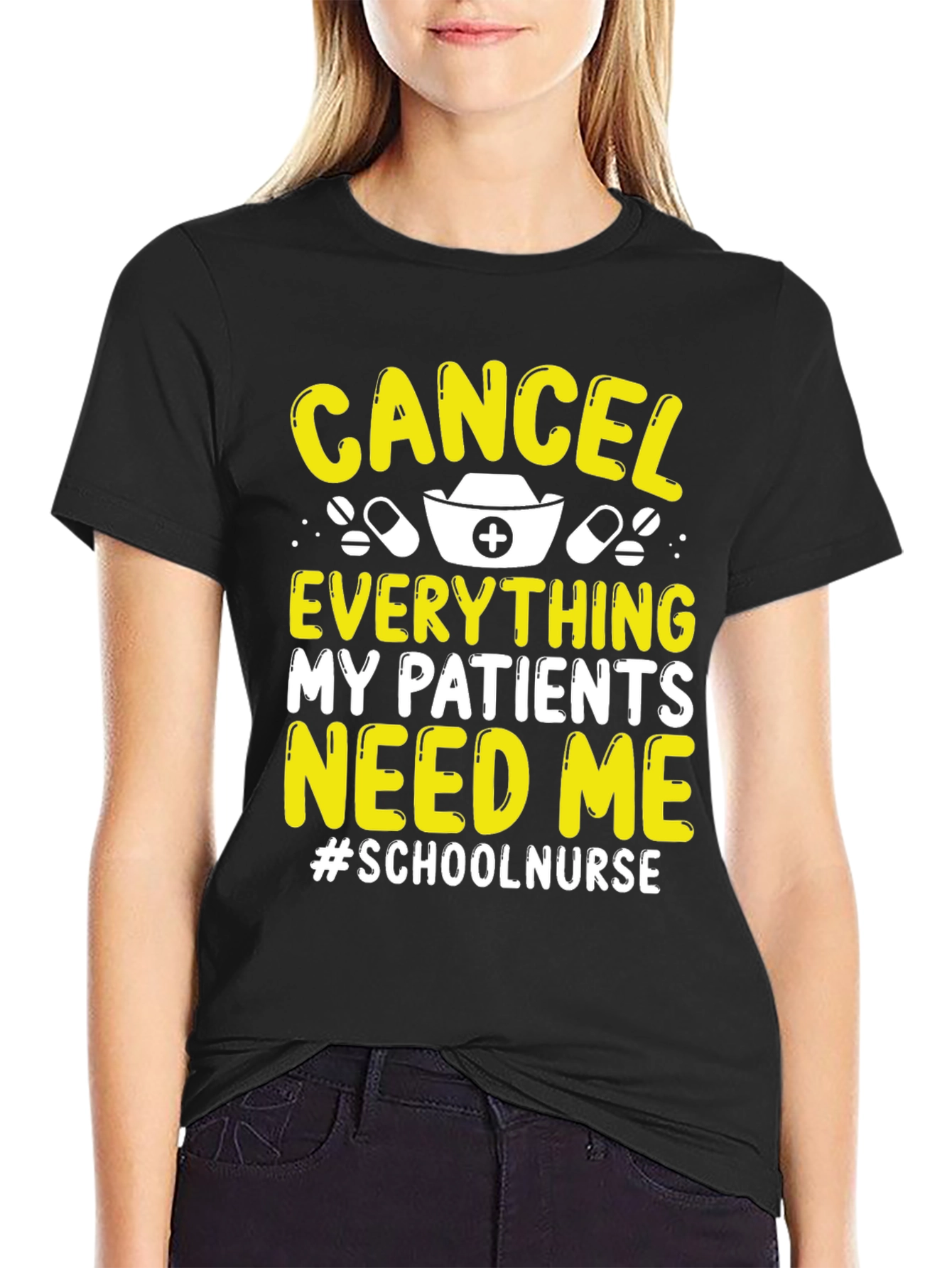 School Nurse T-Shirt: Cancel Everything Im Needed!