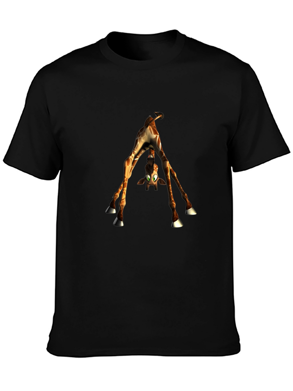 Upside-Down Giraffe Graphic Tee - Quirky Style