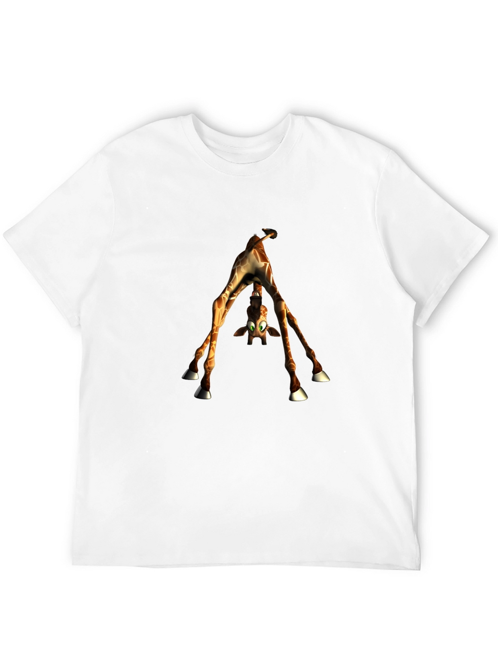 Upside-Down Giraffe Graphic Tee - Quirky Style