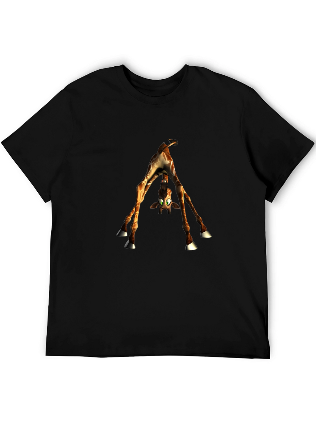 Upside-Down Giraffe Graphic Tee - Quirky Style