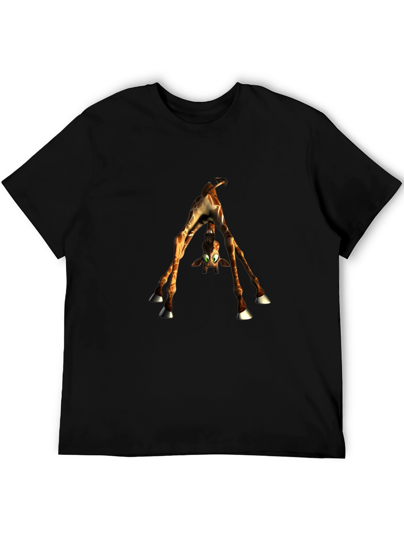 Upside-Down Giraffe Graphic Tee - Quirky Style