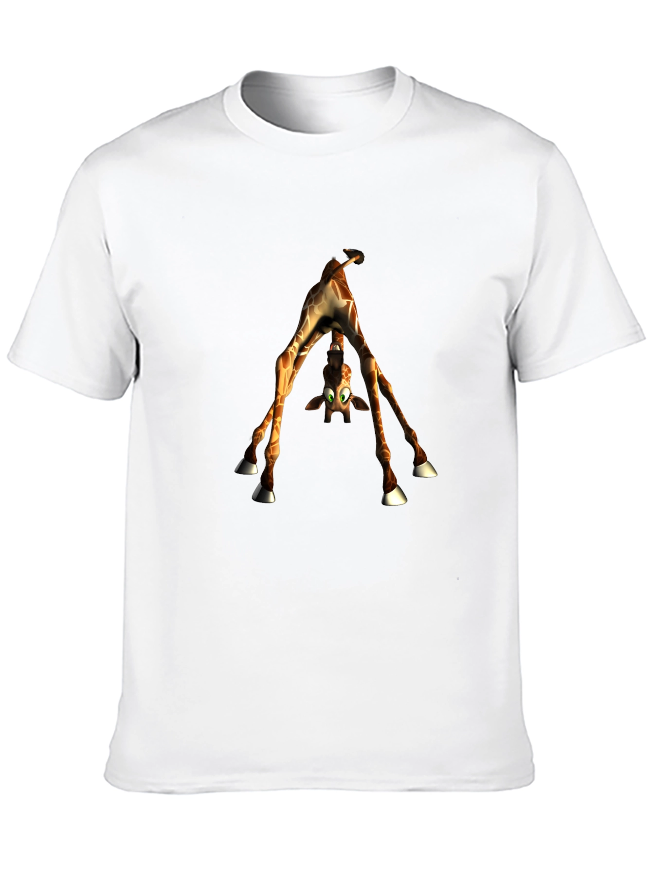 Upside-Down Giraffe Graphic Tee - Quirky Style