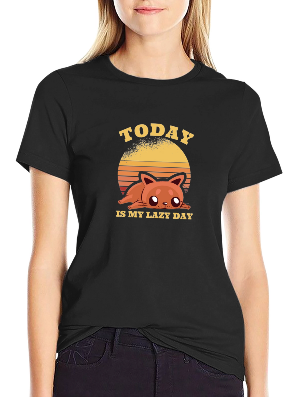 Today is My Lazy Day Cat Graphic T-Shirt