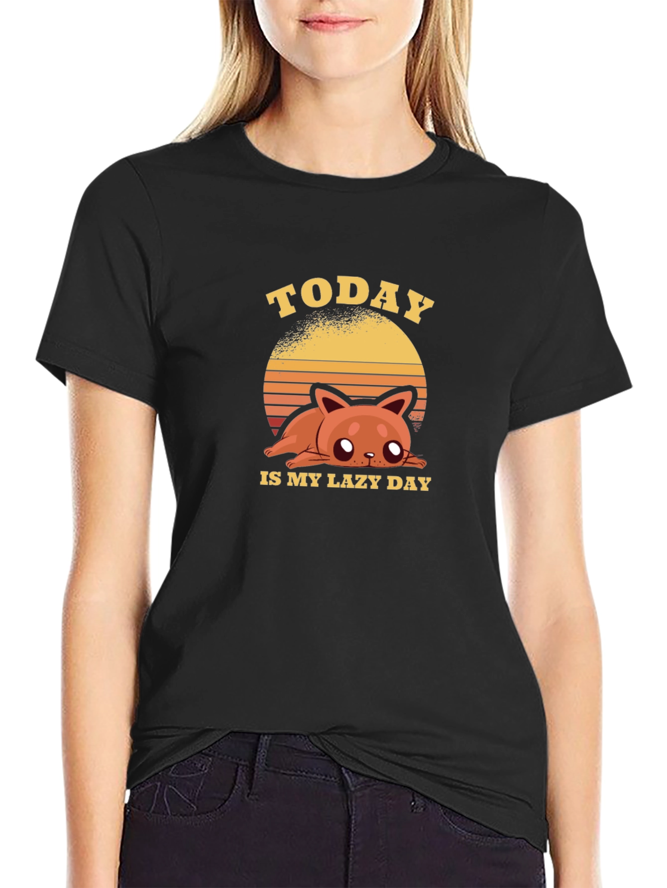 Today is My Lazy Day Cat Graphic T-Shirt