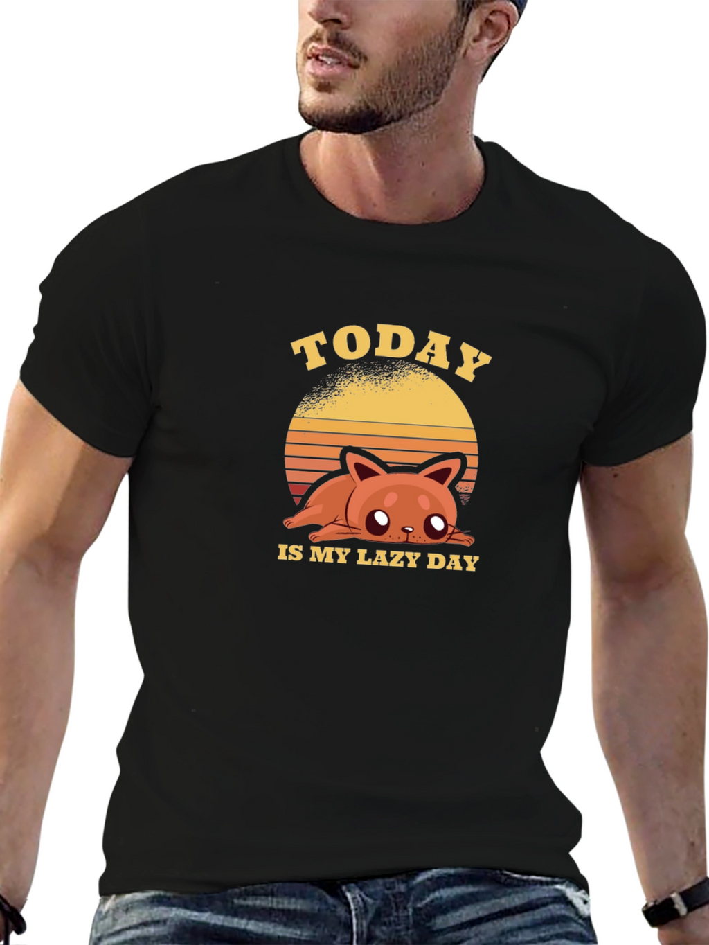 Today is My Lazy Day Cat Graphic T-Shirt