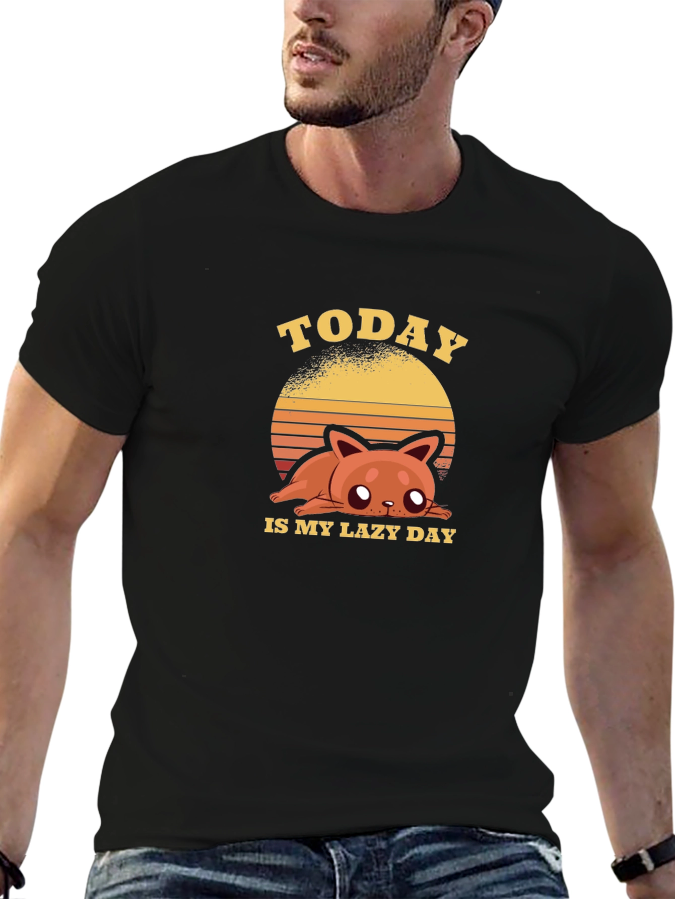 Today is My Lazy Day Cat Graphic T-Shirt