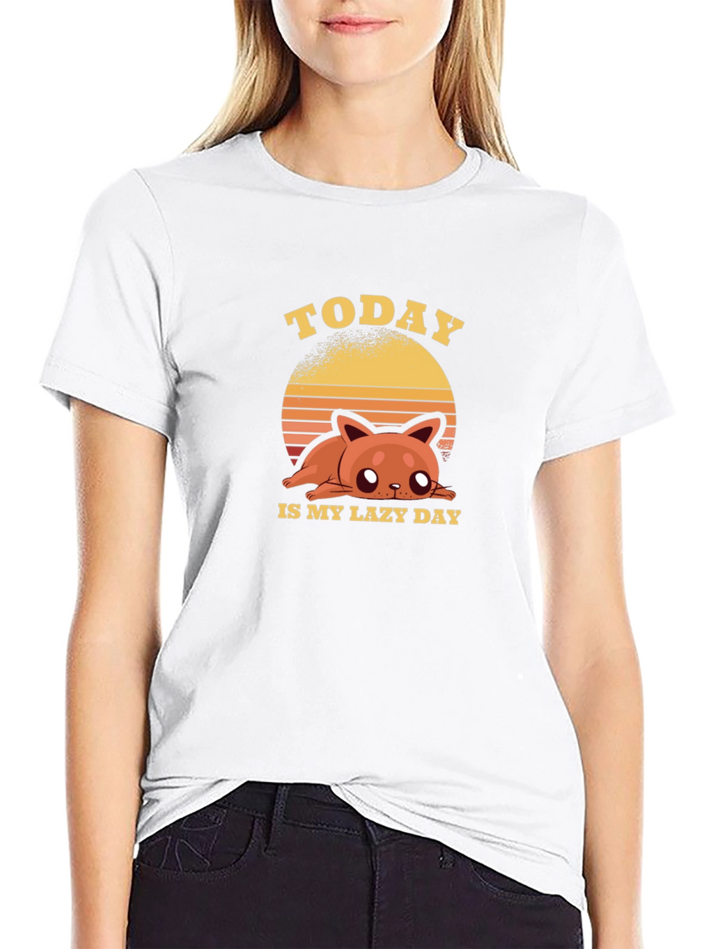 Today is My Lazy Day Cat Graphic T-Shirt