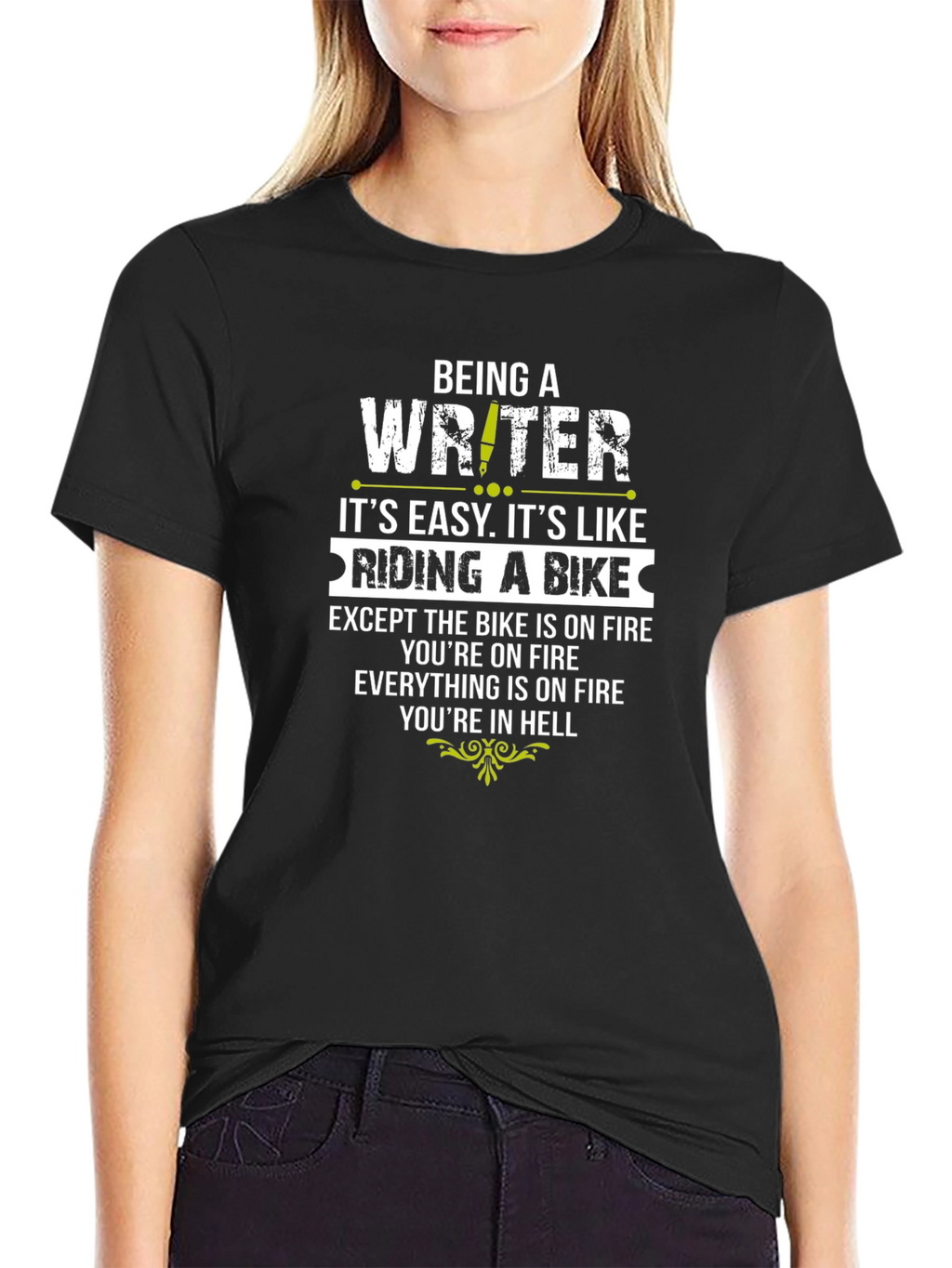 Writer on Fire T-Shirt - Funny Novelty Gift