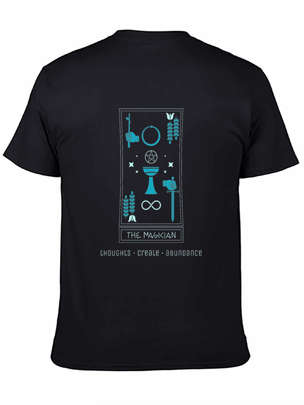 The Magician Tarot Card Black T-Shirt