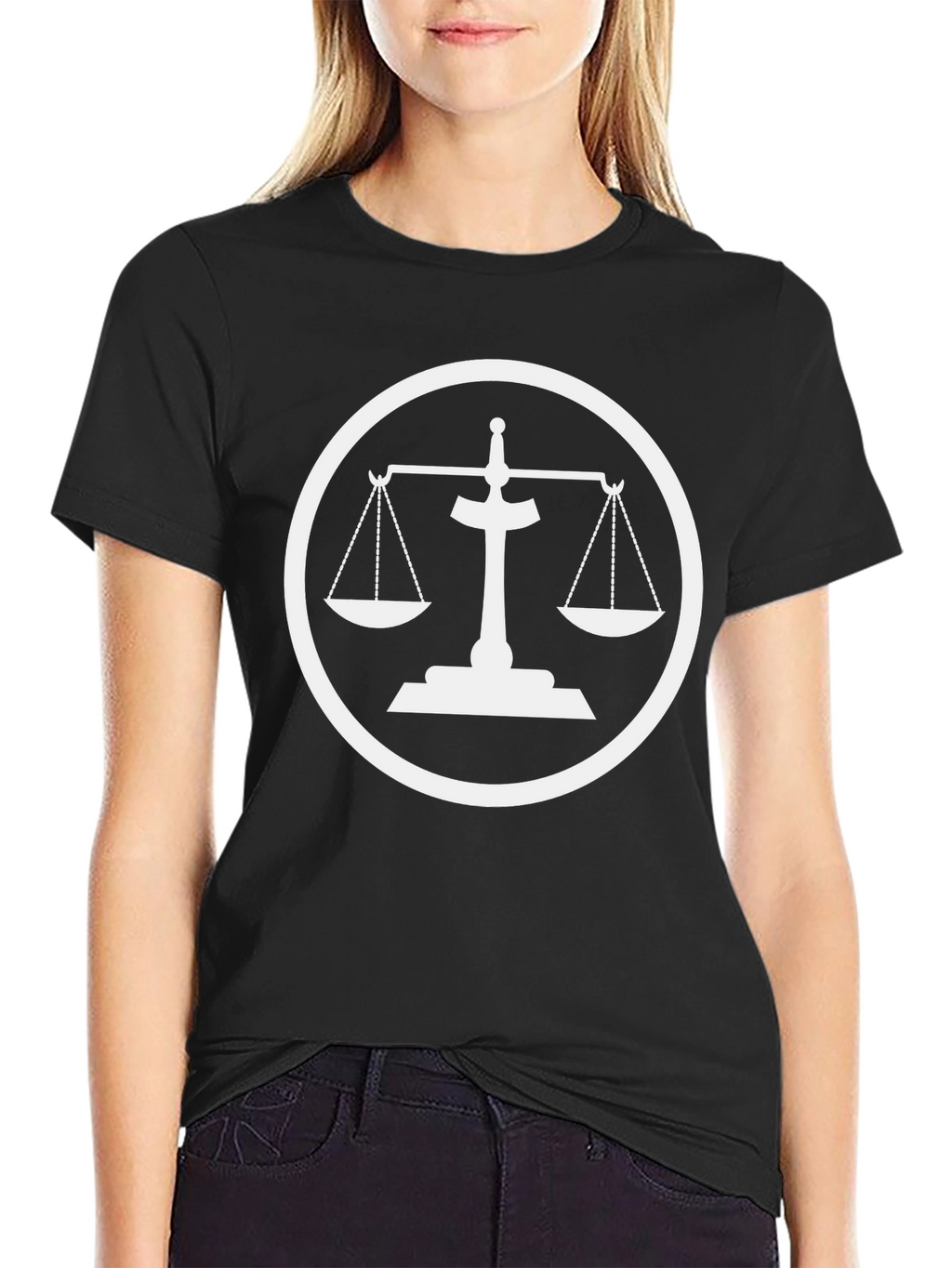 Scales of Justice Graphic Tee - Black