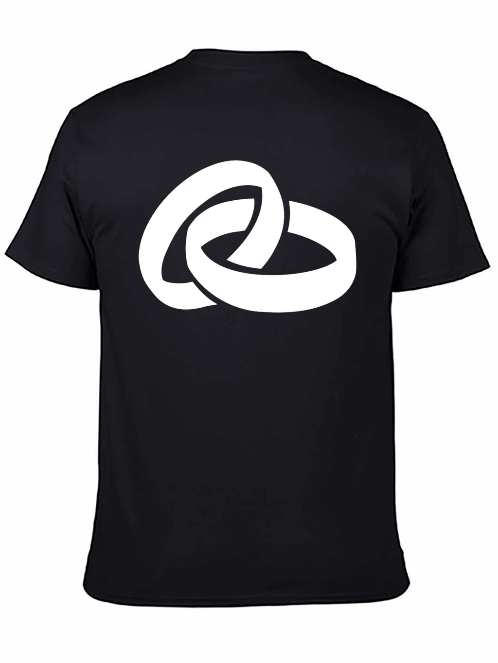 Linked Rings Graphic Tee - Stylish Black Cotton T-Shirt