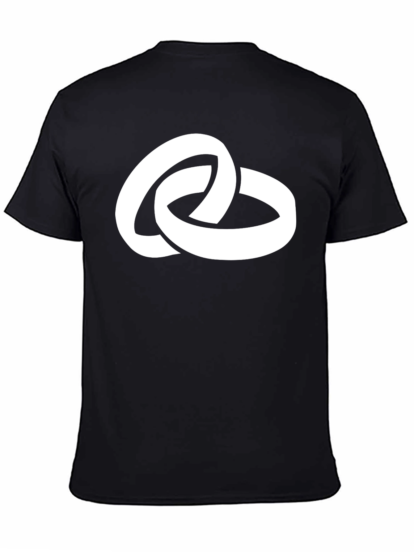 Linked Rings Graphic Tee - Stylish Black Cotton T-Shirt