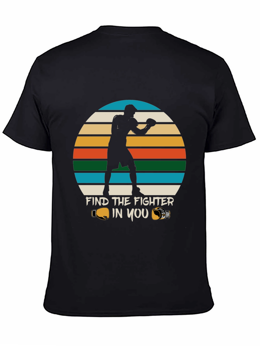 Find the Fighter in You Black Graphic Tee