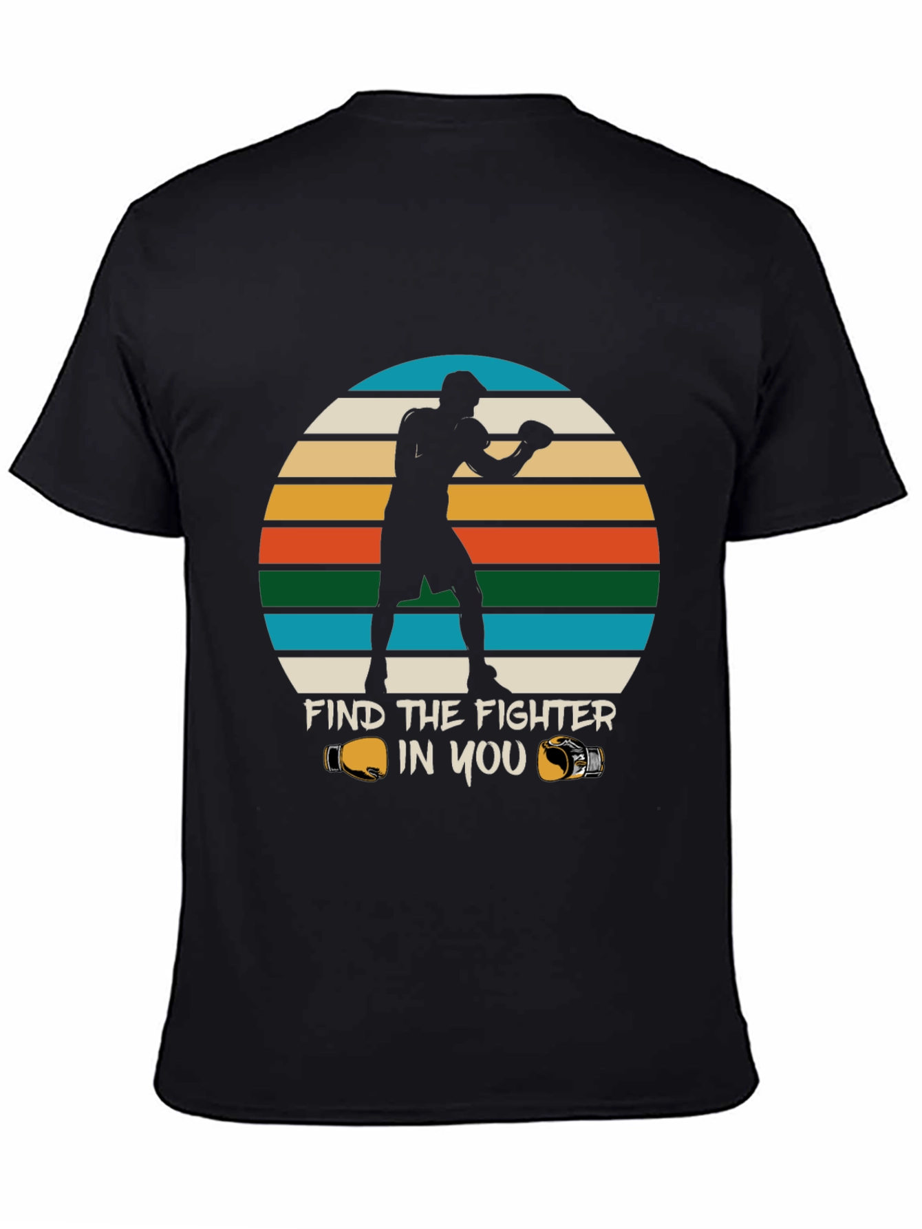 Find the Fighter in You Black Graphic Tee