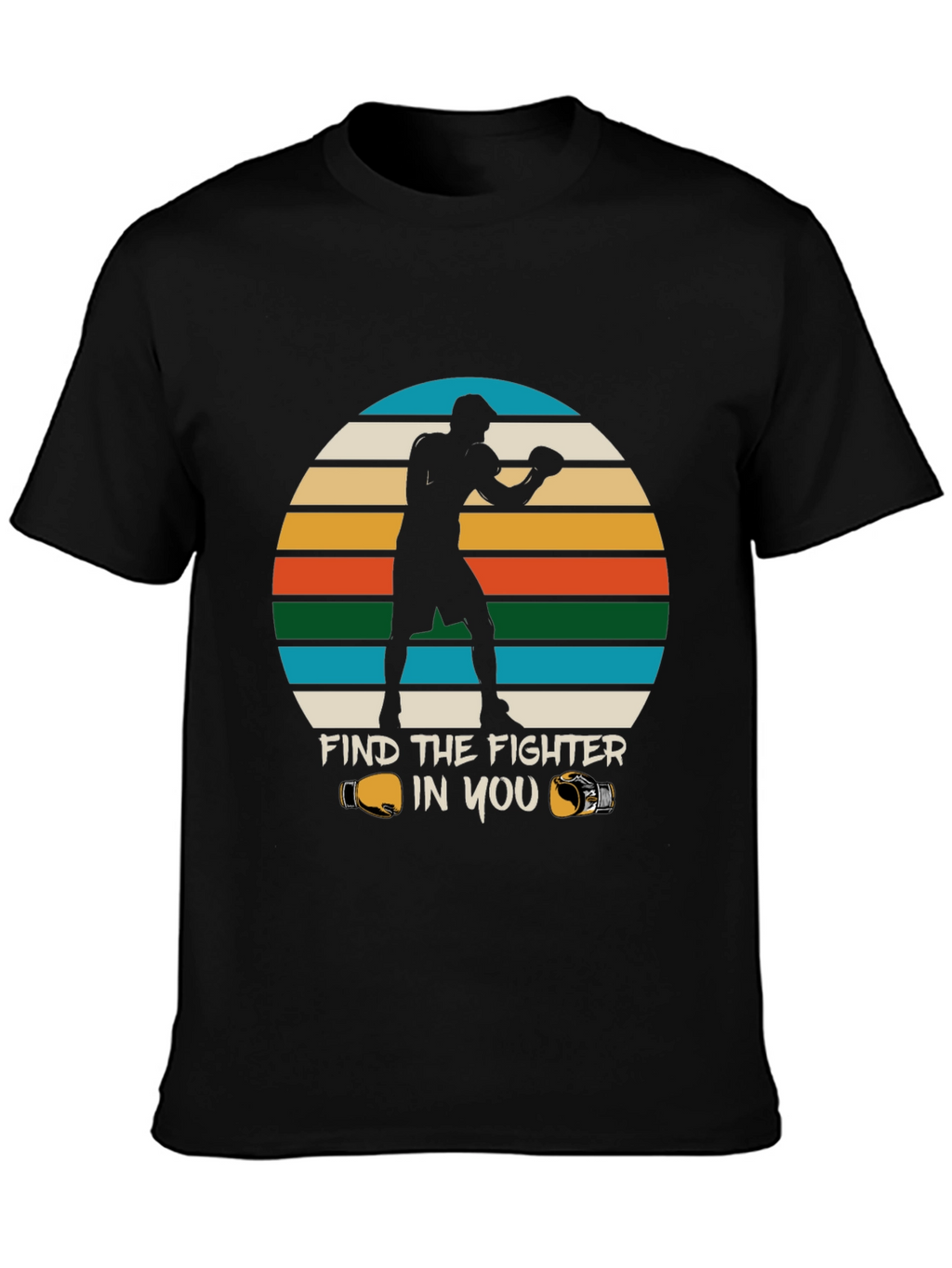 Find the Fighter in You Black Graphic Tee