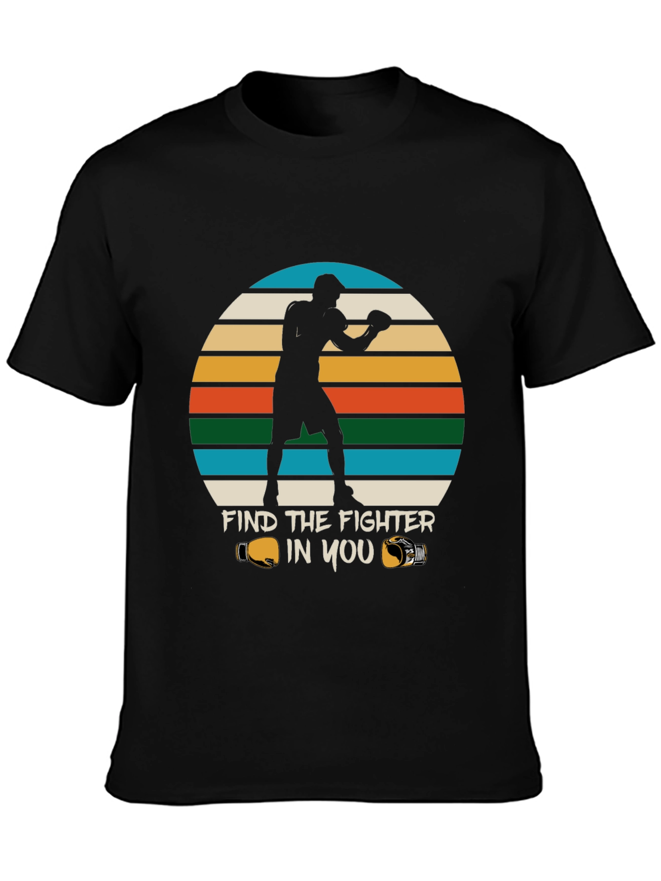 Find the Fighter in You Black Graphic Tee