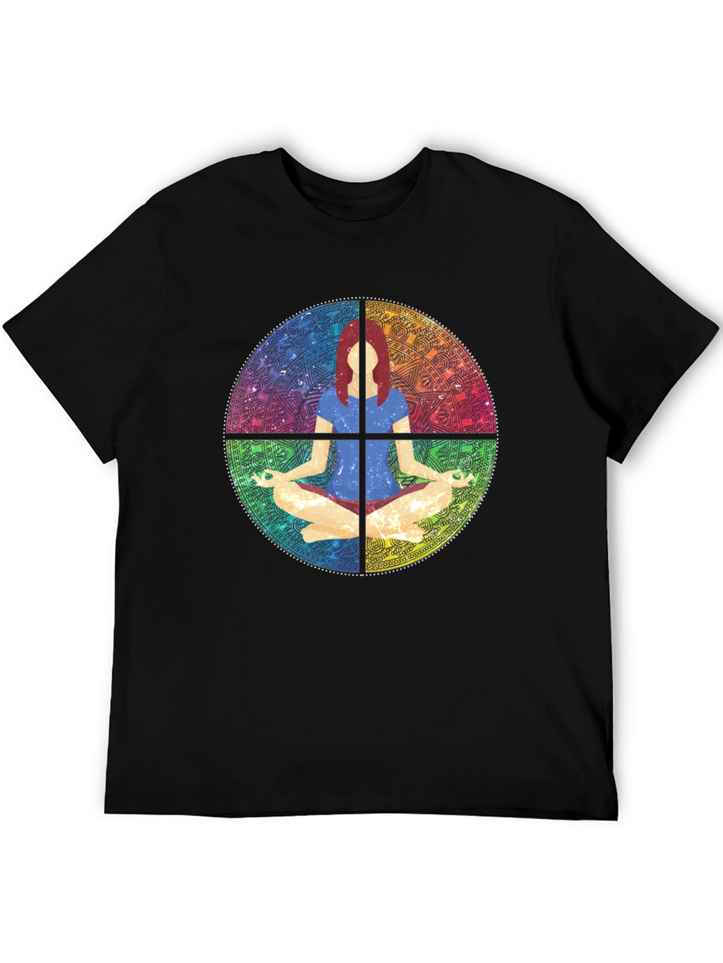 Yoga Mandala Graphic Tee - Meditative Comfort