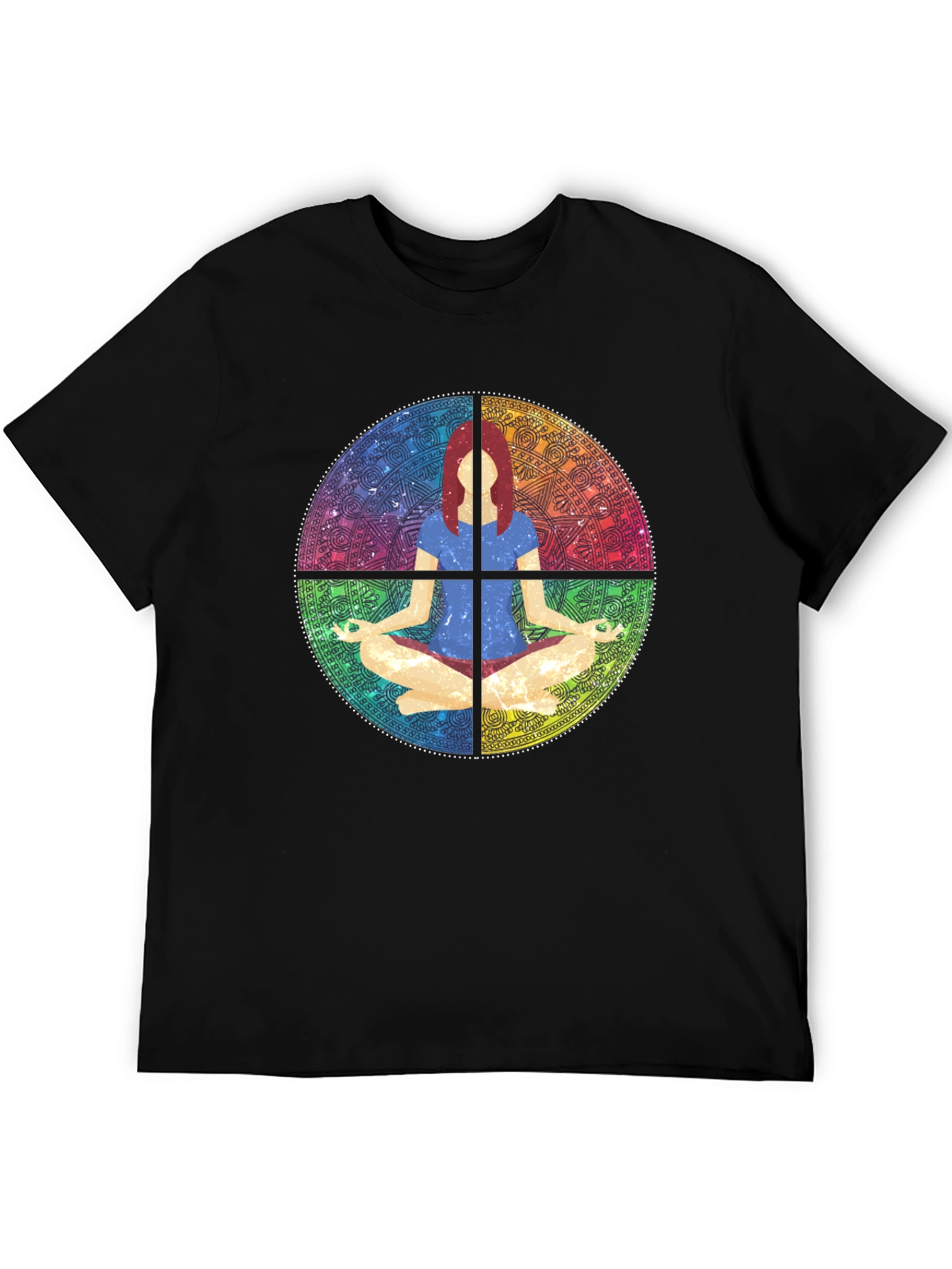 Yoga Mandala Graphic Tee - Meditative Comfort