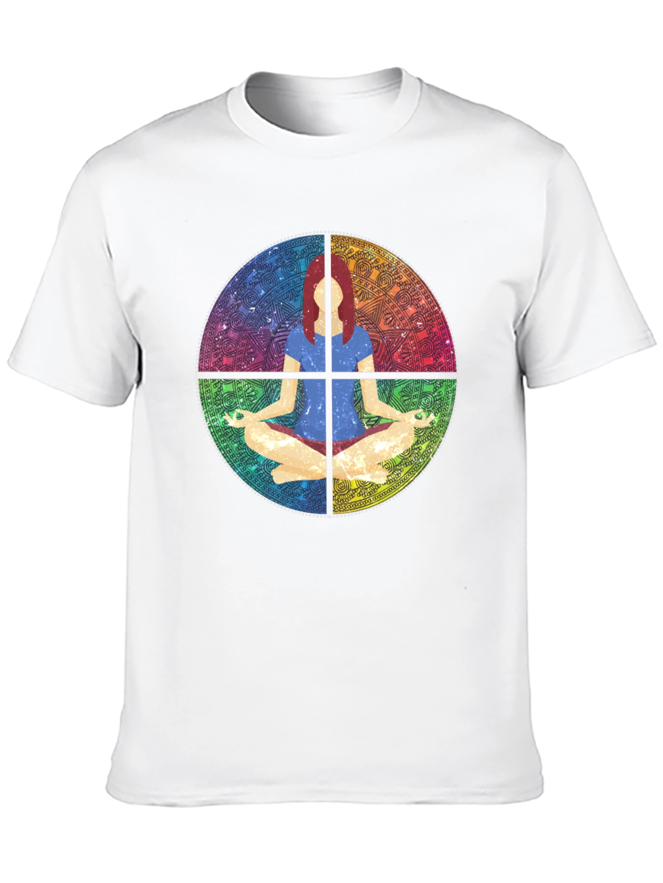 Yoga Mandala Graphic Tee - Meditative Comfort