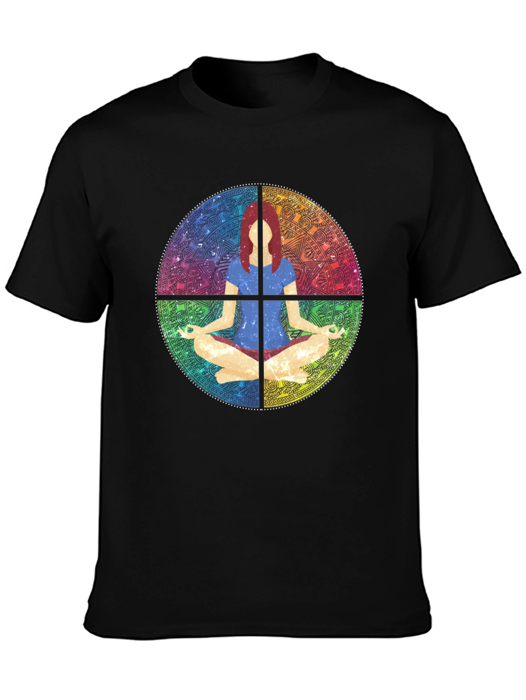 Yoga Mandala Graphic Tee - Meditative Comfort