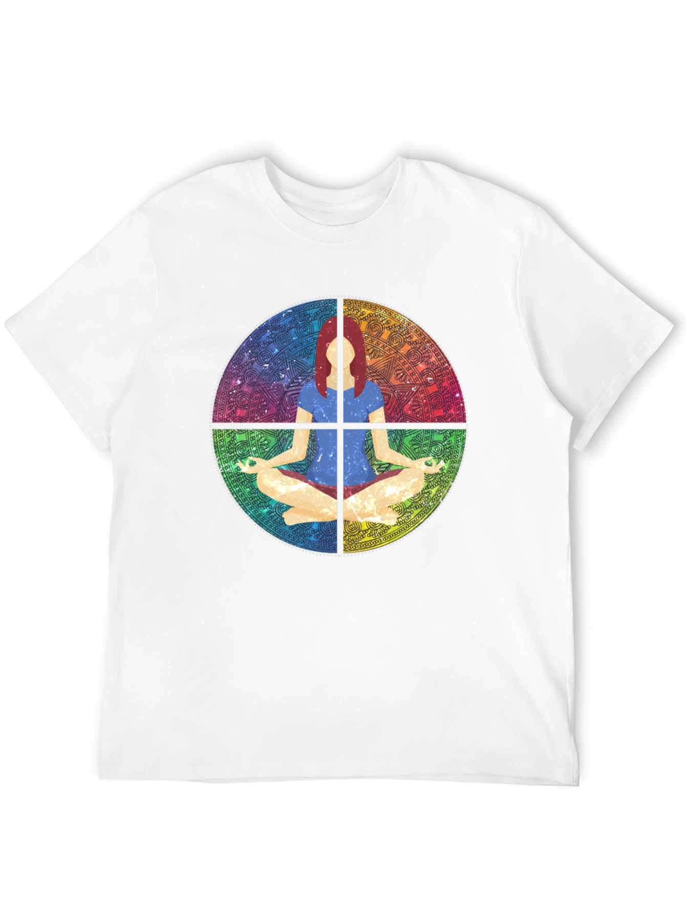 Yoga Mandala Graphic Tee - Meditative Comfort