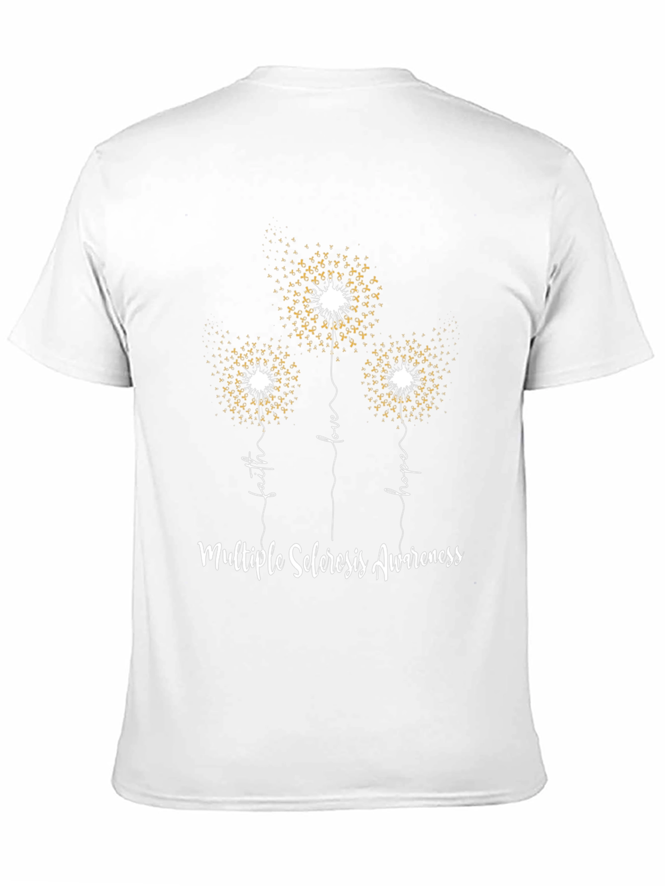 MS Awareness Dandelion Tee - Faith Love Hope