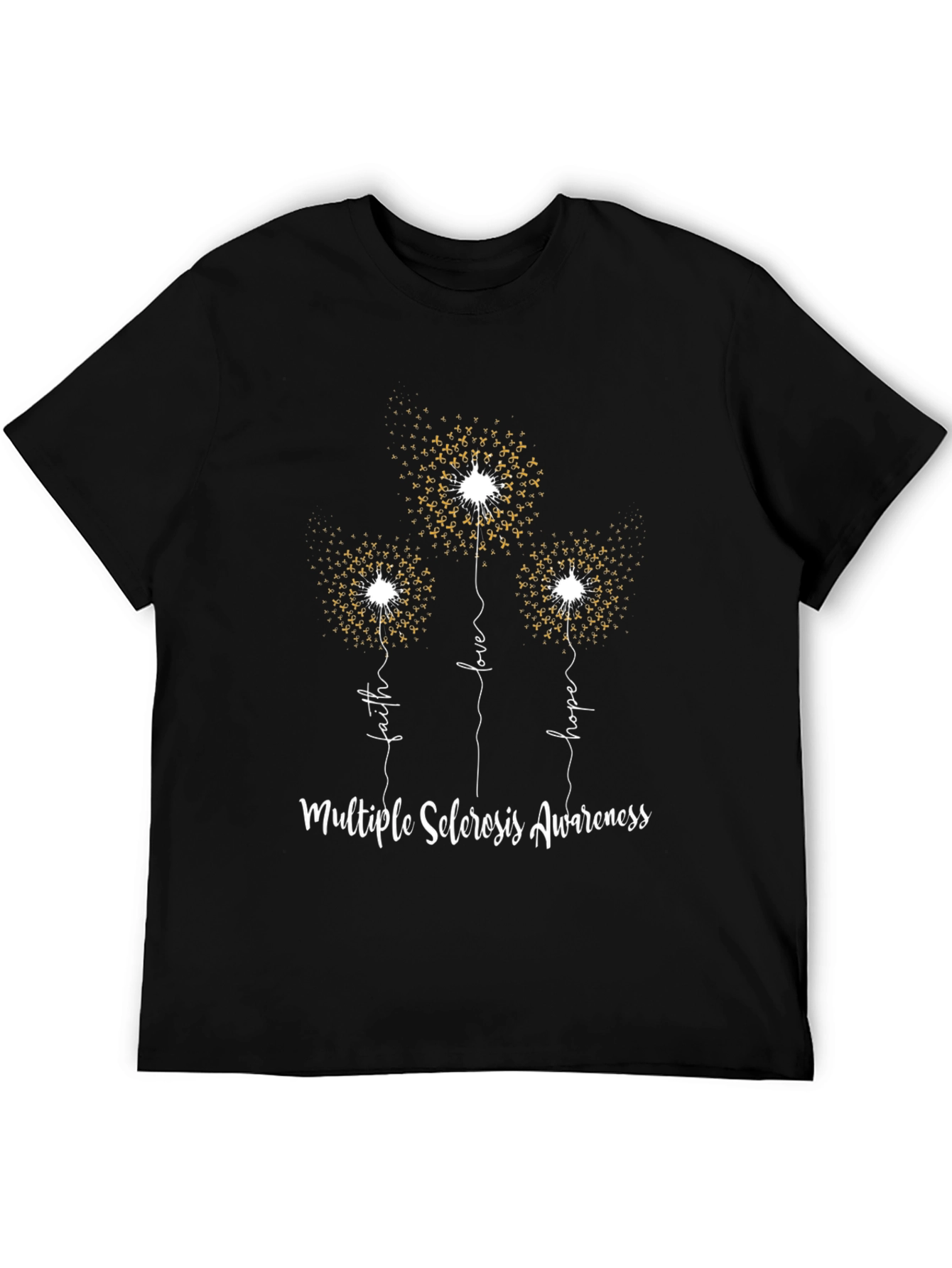 MS Awareness Dandelion Tee - Faith Love Hope