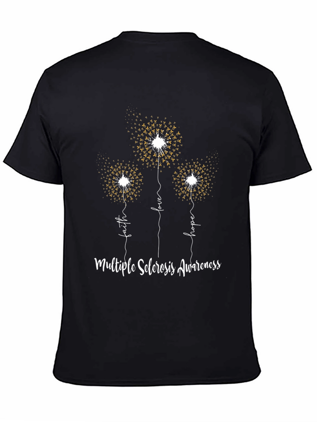MS Awareness Dandelion Tee - Faith Love Hope
