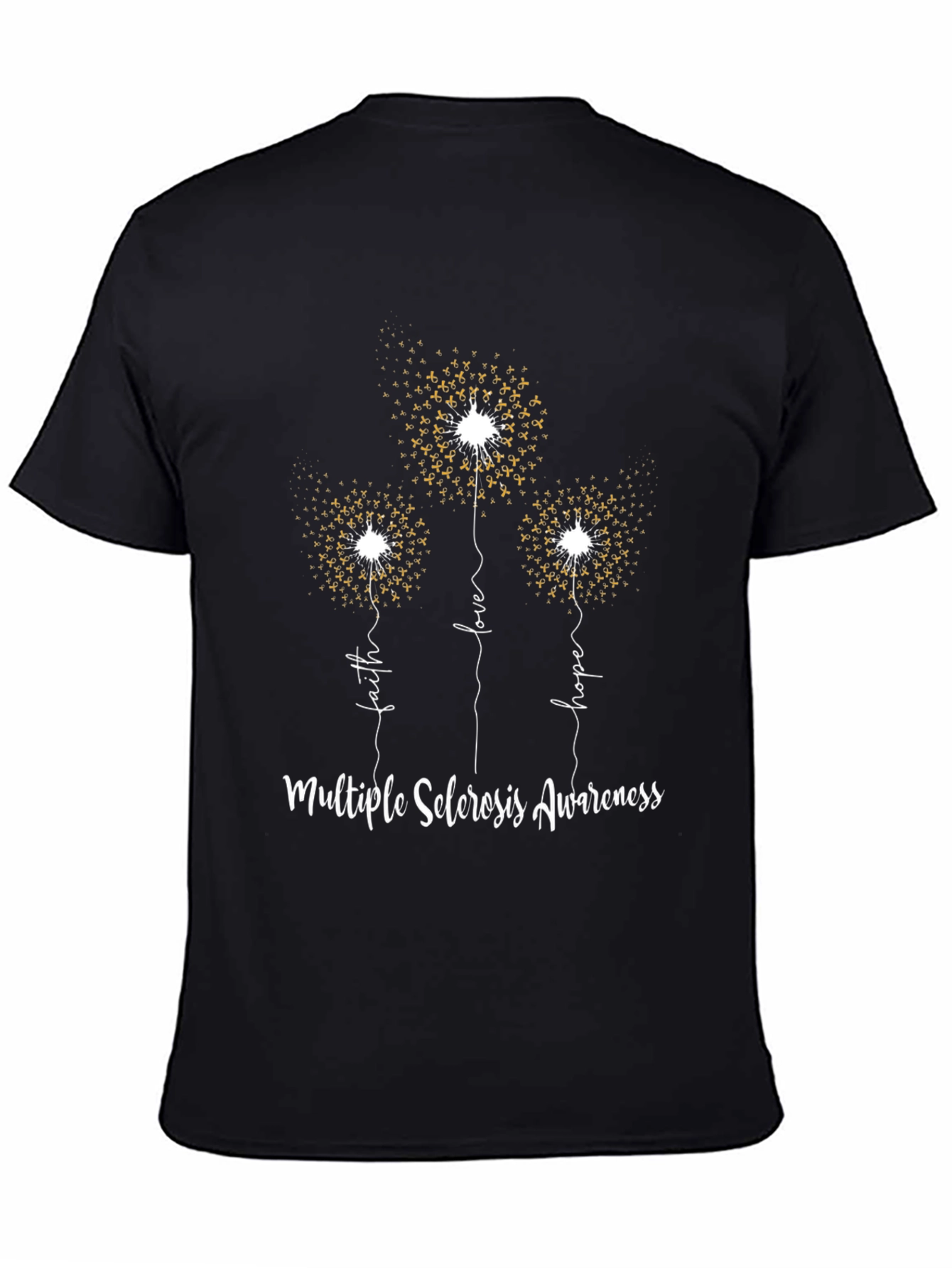 MS Awareness Dandelion Tee - Faith Love Hope