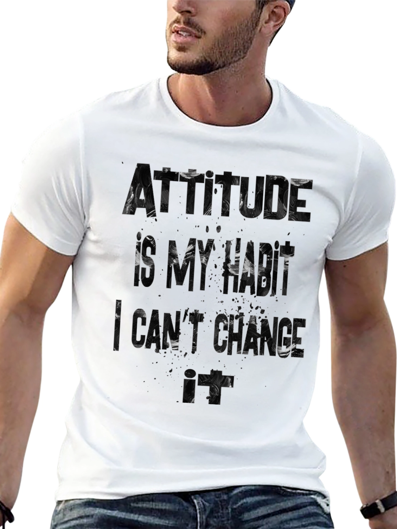 Attitude is My Hustle Graphic T-Shirt - Black
