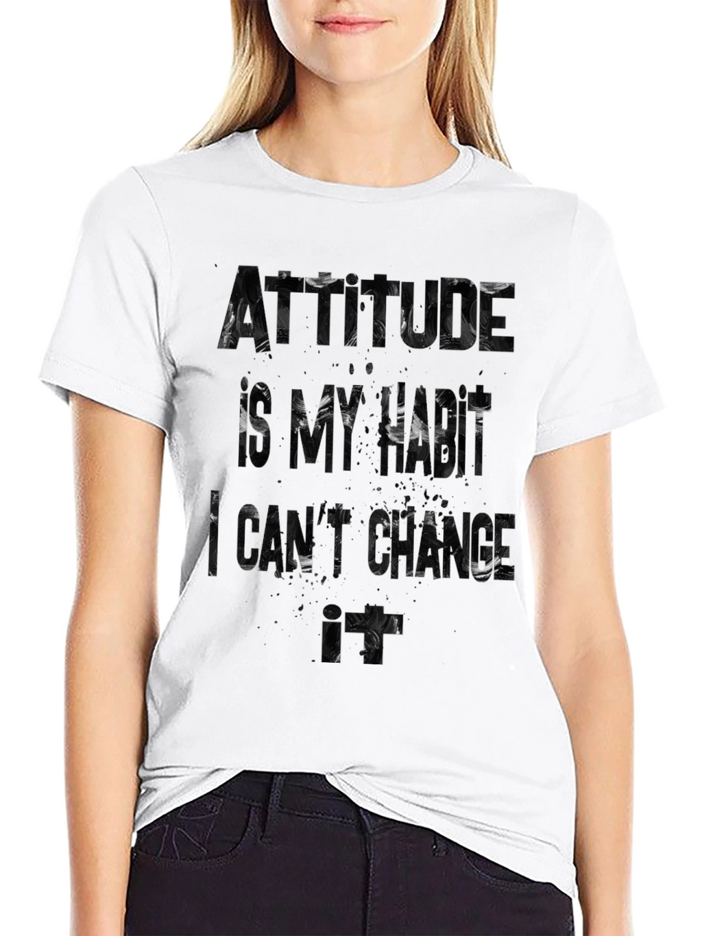 Attitude is My Hustle Graphic T-Shirt - Black