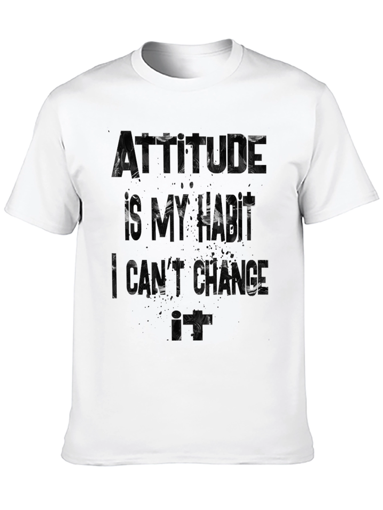 Attitude is My Hustle Graphic T-Shirt - Black