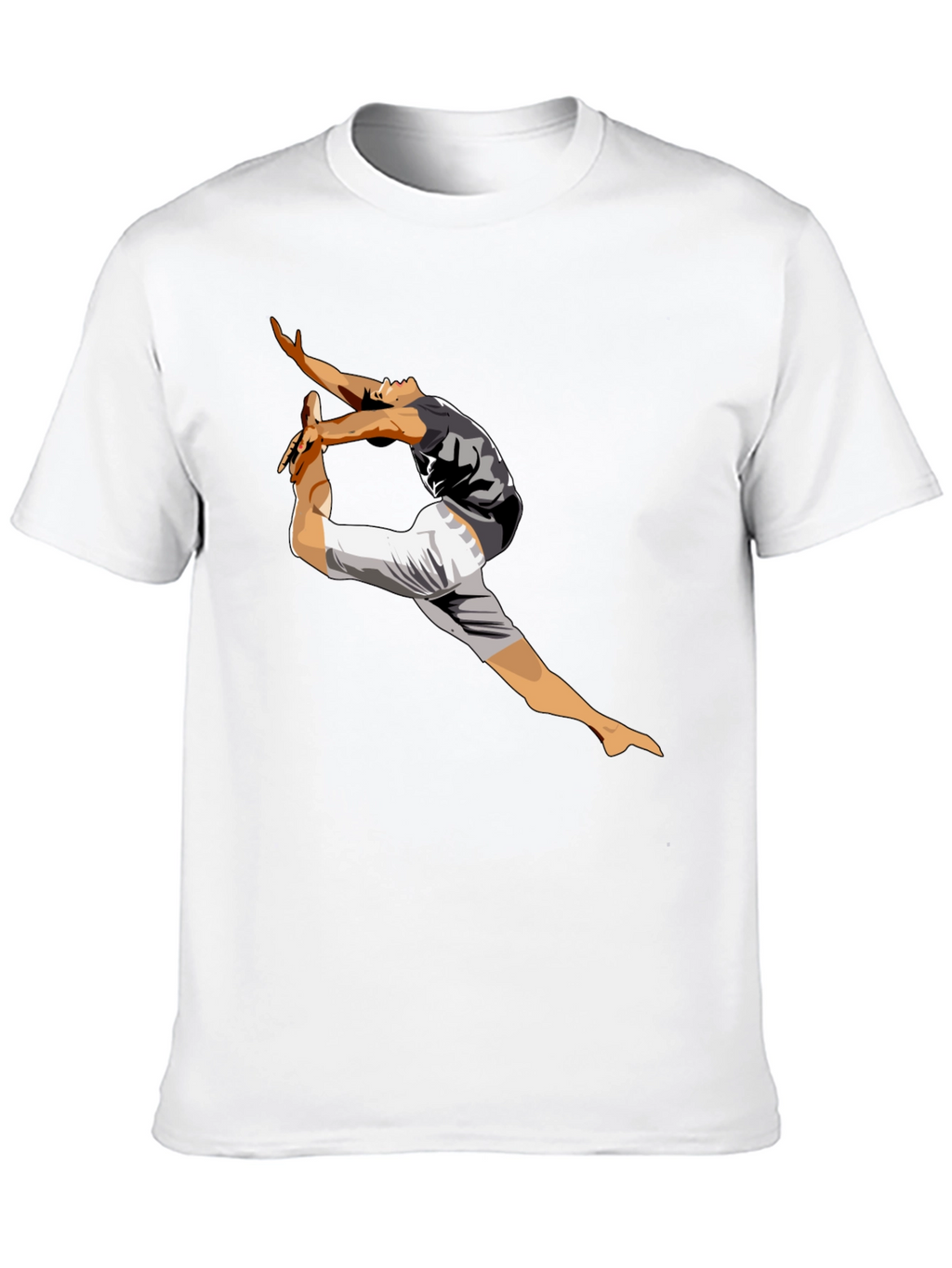 Mens Black T-Shirt with Dancing Graphic