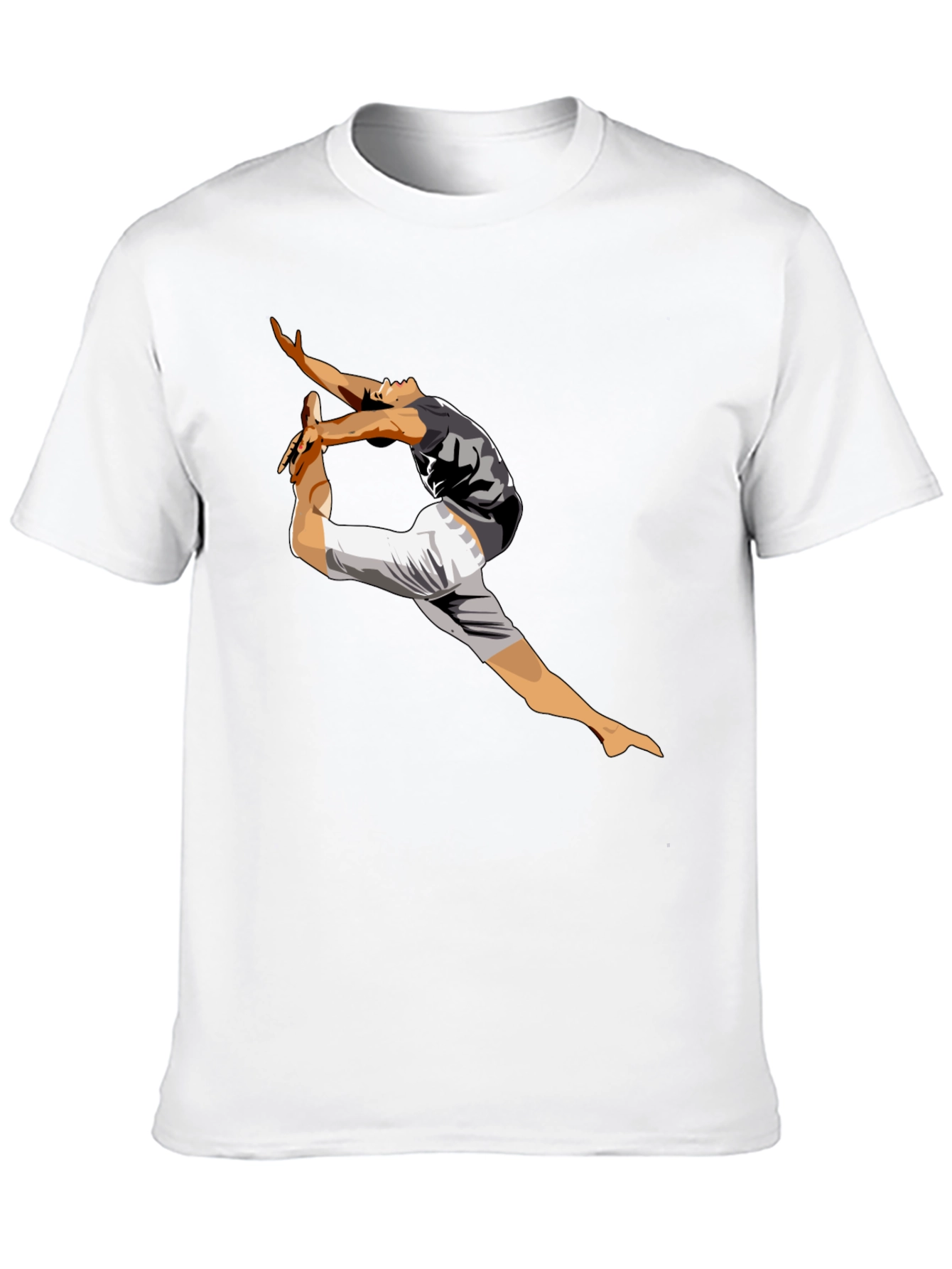 Mens Black T-Shirt with Dancing Graphic