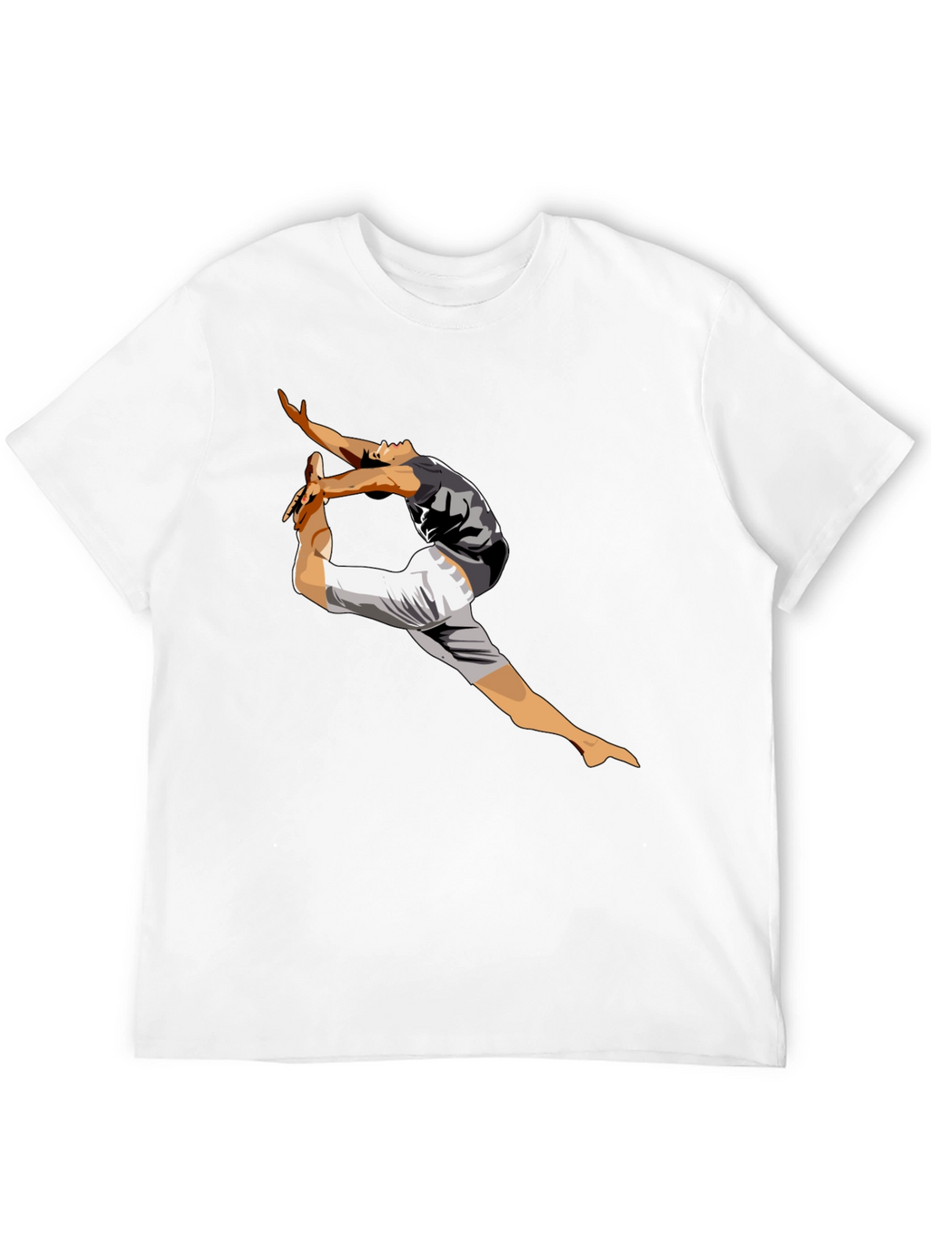 Mens Black T-Shirt with Dancing Graphic