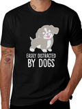 Easily Distracted By Dogs T-Shirt - Cute Puppy Tee