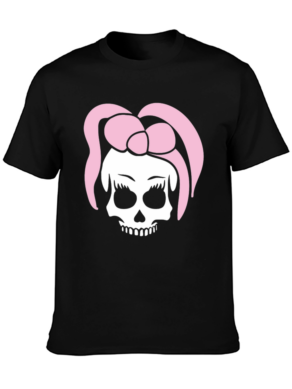 Skull With Bow T-Shirt - Edgy Fashion Tee
