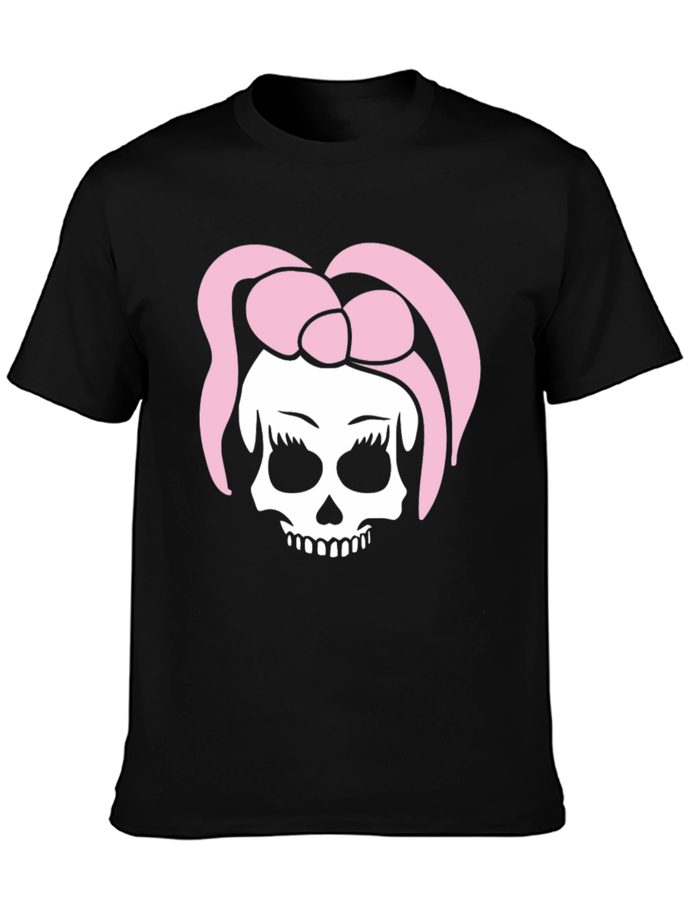 Skull With Bow T-Shirt - Edgy Fashion Tee