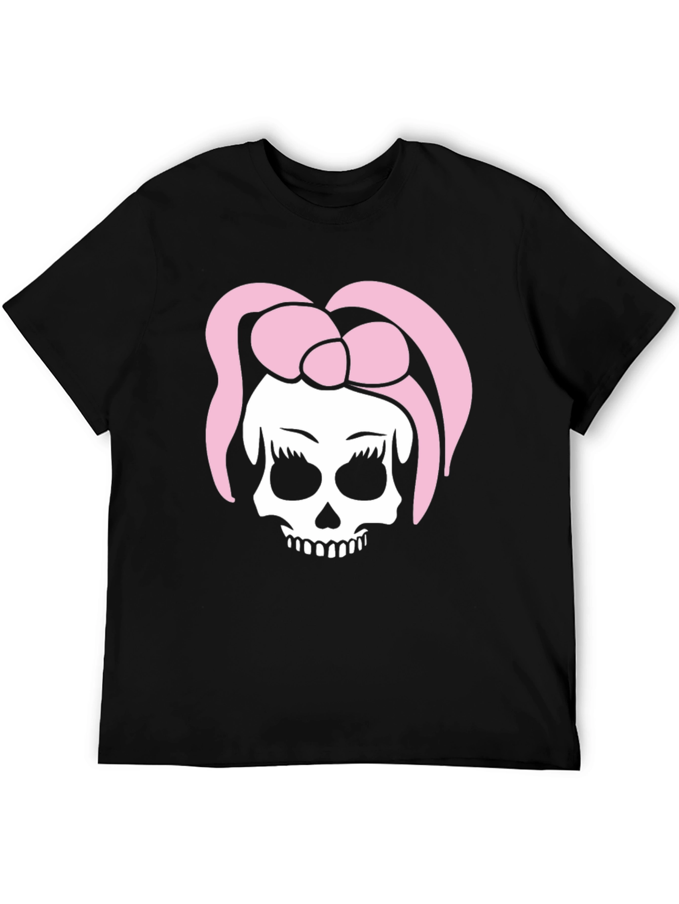 Skull With Bow T-Shirt - Edgy Fashion Tee