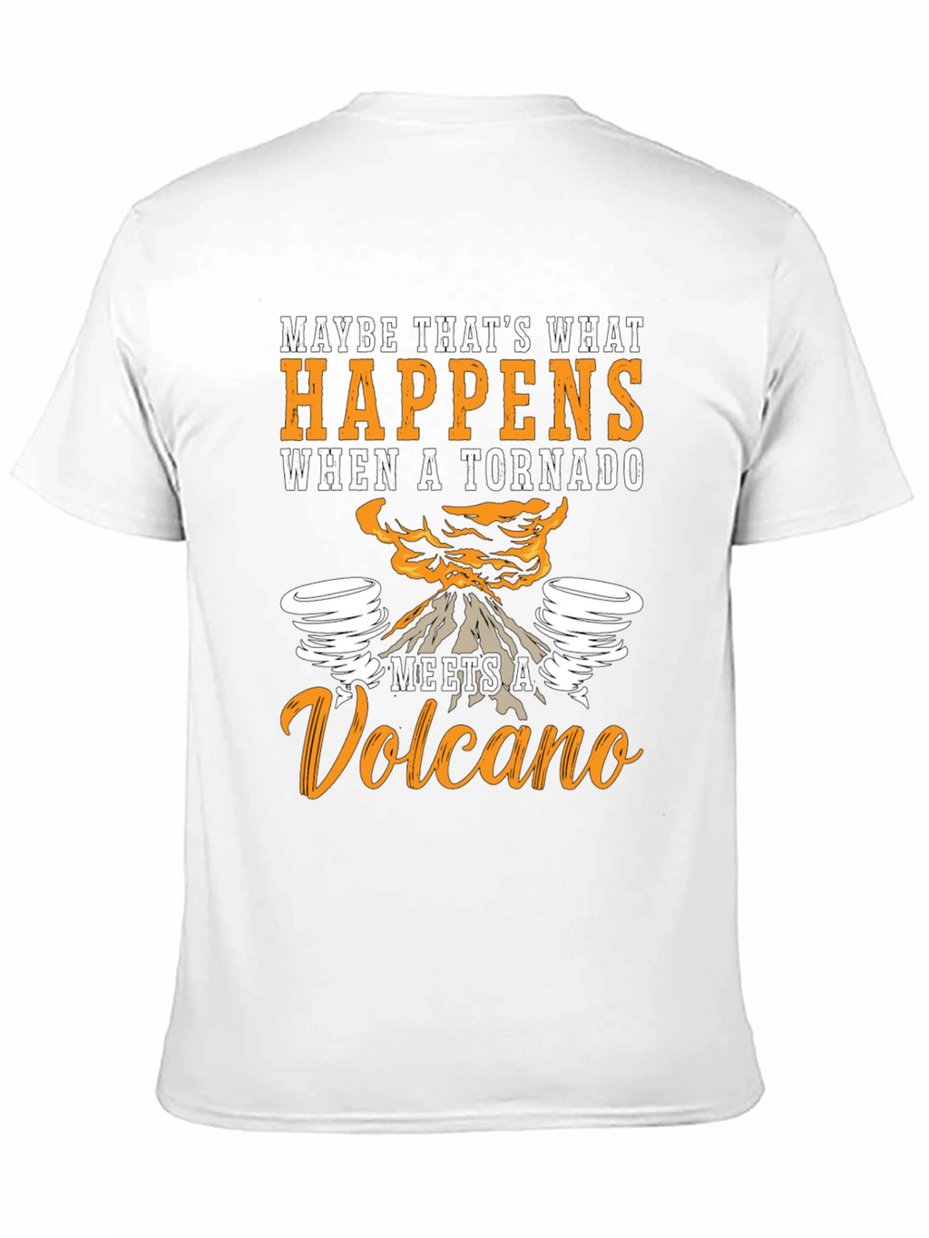 Tornado Volcano Graphic T-Shirt - Funny Nature Tee