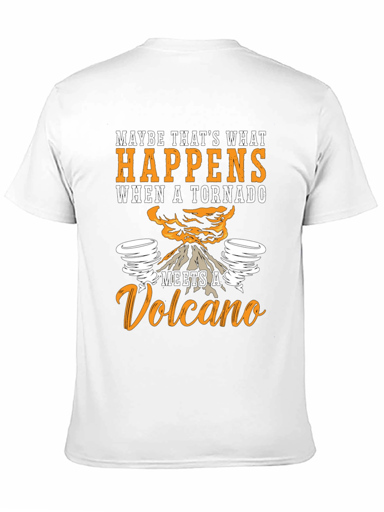 Tornado Volcano Graphic T-Shirt - Funny Nature Tee