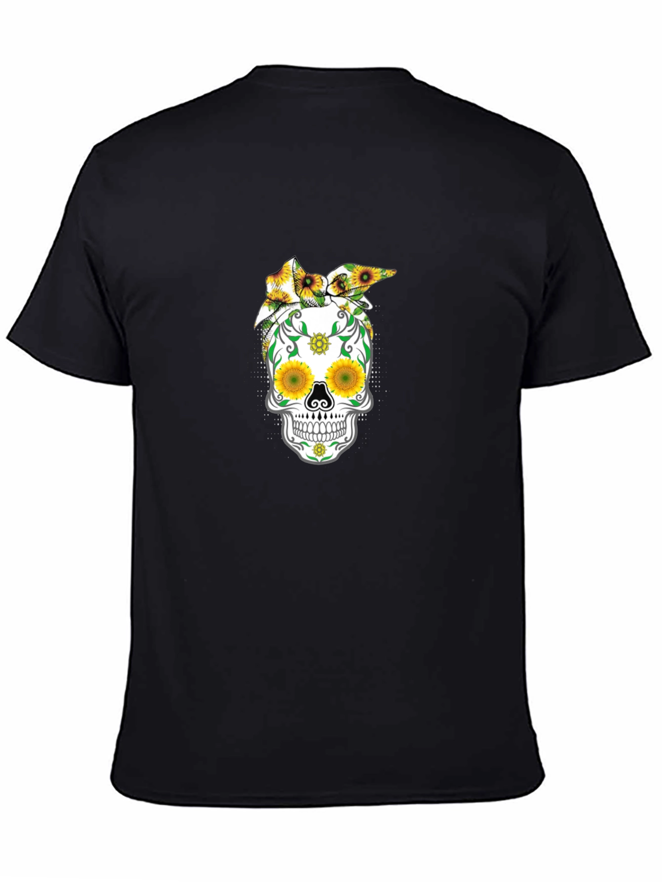 Sunflower Skull Graphic T-Shirt